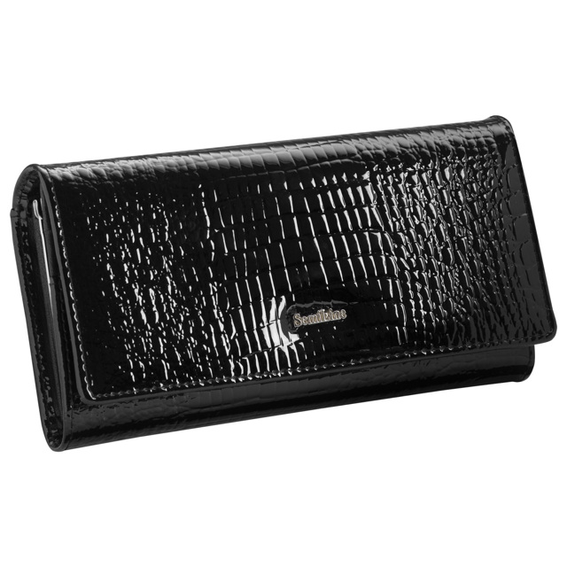 Kožená peněženka Semiline RFID P8228-0 Black - 18 cm x 9 cm