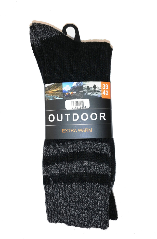 Pánské ponožky WiK Outdoor Extrawarm 21140 A'3 39-46 - 39-42 - černá-grafitová