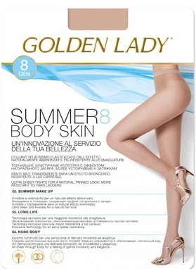 Dámské punčochové kalhoty Golden Lady Summer Body Skin 8 den 5-XL - 5-XL - dakar/odc.béžová