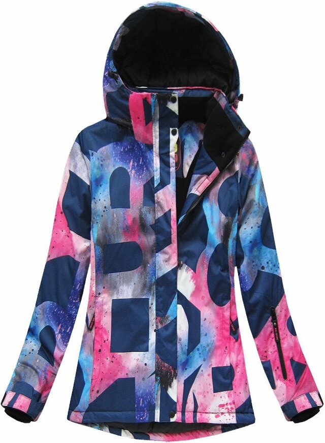 Fialová dámská zimní bunda s membránou (W182) - XXL (44) - fialová