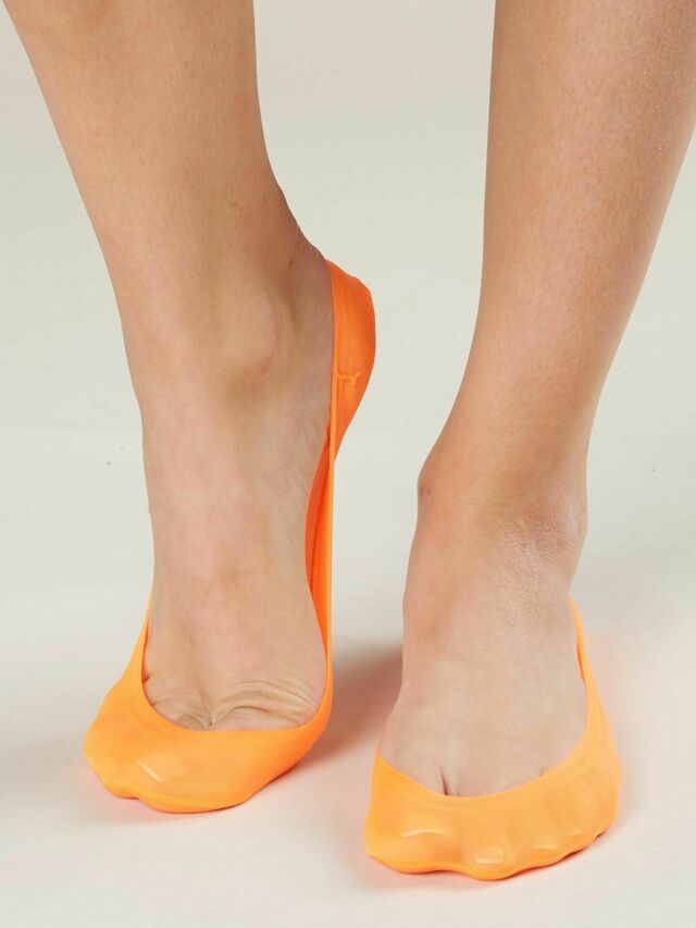 Bambusové ponožky pro baletky fluo orange - 35-38
