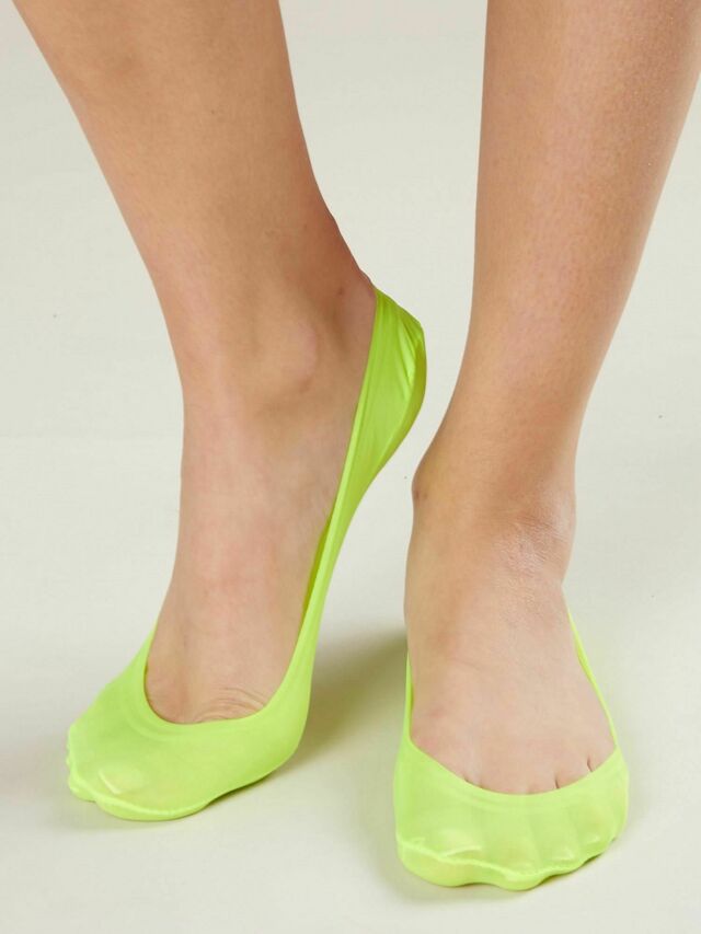 Bambusové ponožky pro baletky fluo yellow - 35-38
