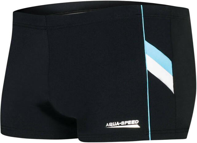 AQUA SPEED Plavecké šortky Ricardo Black/Blue/White Pattern 01 - M