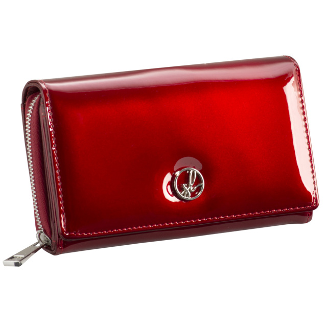 Kožená peněženka Semiline RFID P8229-2 Červená - 15,5 cm x 4,3 cm