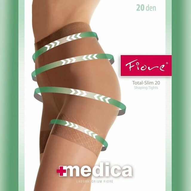 Zdravotní punčochové kalhoty Total Slim 20 DEN - Fiore - 3 - grafit