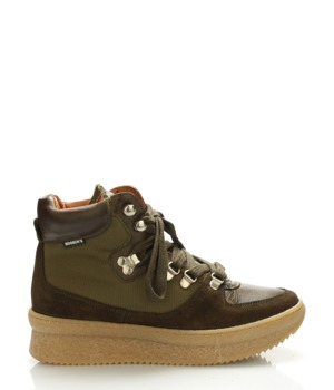 Tmavě zelené kožené boty Roobins