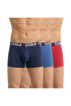 Pánské boxerky 3 ks DIM POWERFUL BOXERS 3x - DIM - červená