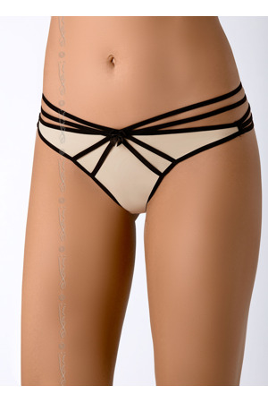 Tanga Mistral V-7008 béžovo-černá - Axami