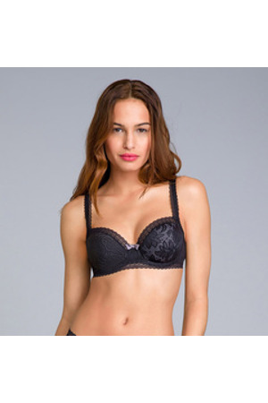 Dámská krajková podprsenka s kosticemi (balkonetka) PLAYTEX UNDERWIRE BALCONNETTE BRA - PLAYTEX - černá