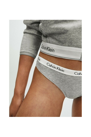 Dámské kalhotky D1618E-020 šedá - Calvin Klein