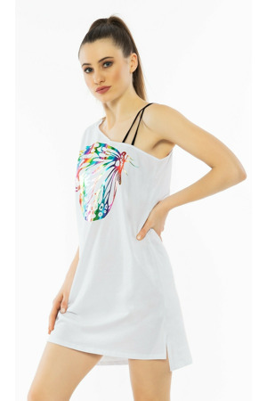 Dámská noční košile na ramínka Velký motýl