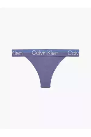 Dámské tanga QF6686E - VDD - Borůvková - Calvin Klein