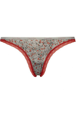 Kalhotky D3447E-DTZ šedočervená - Calvin Klein