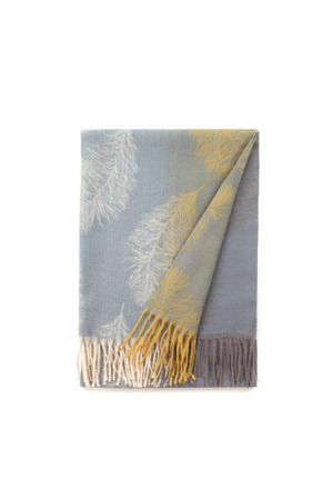 Světle šedá šála s peřím - Art of Polo