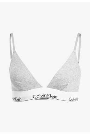 Podprsenka bez kostice QF5650E - 020 - šedá - Calvin Klein