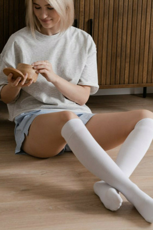 Bavlněné podkolenky 072