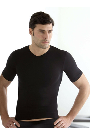 Pánské triko bezešvé T-shirt V mezza manica Intimidea Barva: