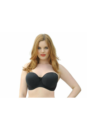 Podprsenka s kosticí Luxe Strapless CK2601-1 černá - Curvy Kate