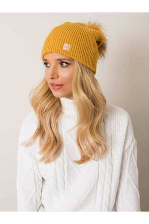 Dámská čepice 70 tmavě žlutá