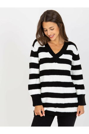 Dámský svetr LC SW 8030 bílý a černý