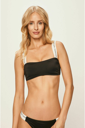 Vrchní díl plavek KW0KW00548-BEH černobílá - Calvin Klein