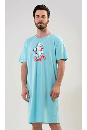 Pánská noční košile s krátkým rukávem Lucky day