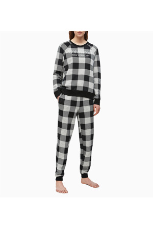 Dámská mikina QS6301E-2ZJ šedočerná - Calvin Klein