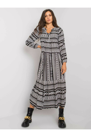 Šaty D73771M30225A3EN černobílé