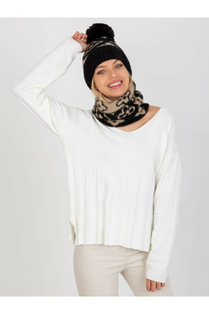 Dámská čepice AT CZ CM 317 černá a béžová