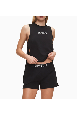 Dámské kraťasy KW0KW01007-BEH černá - Calvin Klein