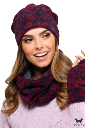 Dámské rukavičky AUSTIN červeno-modrá - Kamea