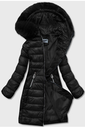 Černá lehká dámská bunda pro přechodné období (b8058-1)