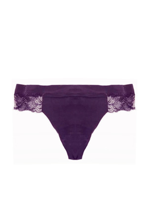 Dámské tanga QF6628E - UXD - fialová - Calvin Klein