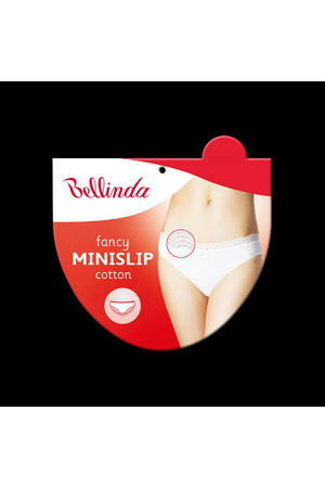 Dámské kalhotky s krajkou FANCY COTTON MINISLIP - BELLINDA - černá
