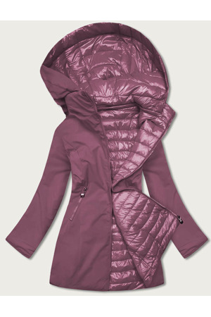 Oboustranná fialová dámská bunda (6808-259)