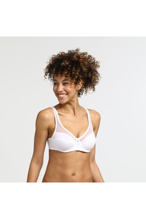 Dámská podprsenka z bio bavlny DIM GENEROUS COTTON BIO BRA - DIM - bílá