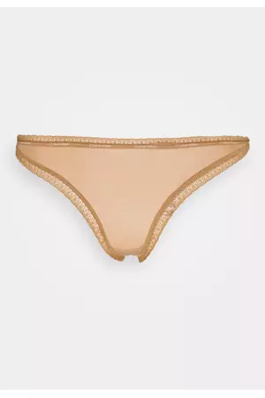 Dámská tanga QD3763E BO8 bronzová - Calvin Klein