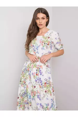 Šaty LK SK 507639 1.75P bílá zelená