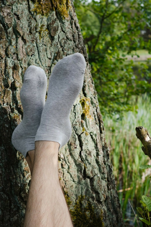 Hladké pánské ponožky 045