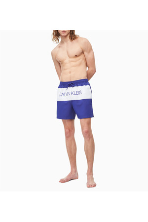 Pánské plavecké šortky KM0KM00403-CDT fialová - Calvin Klein