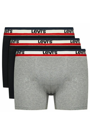 Pánské boxerky 3Pack 37149-0544 black/grey - Levi's