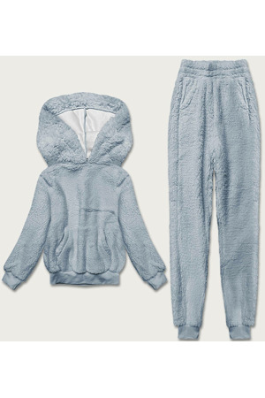 Teplý blankytný teplákový dámský komplet (YP-1104)