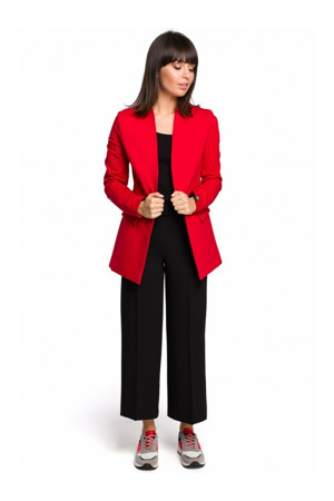 B102 Bavlněné otevřené sako - červené