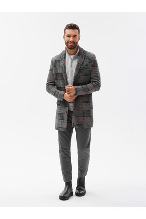Pánský kabát Ombre Coat C431 Black