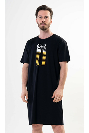 Pánská noční košile s krátkým rukávem Beer