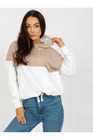 Mikina RV BL 8171.30 béžová a bílá