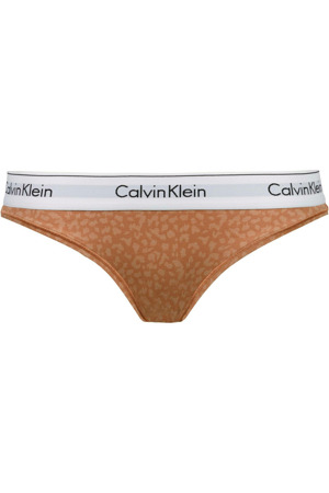 Dámské kalhotky F3787E 796 hnědá/vzor - Calvin Klein