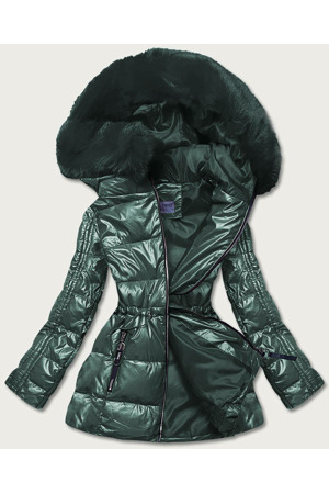 Zelená metalická dámská bunda (b8029-10)