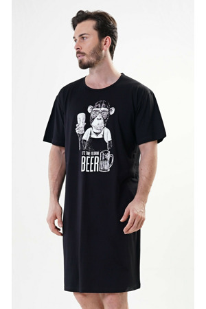 Pánská noční košile s krátkým rukávem Opice