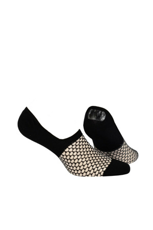 Vzorované dámské ponožky "mokasínky" s polyamidem BRIGHT + SILIKON